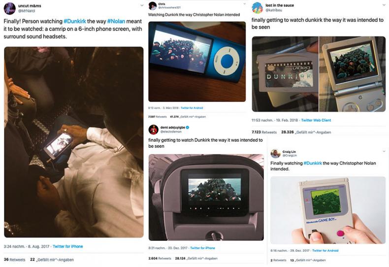 Fotomontage „Watch Dunkirk the Way Christopher Nolan intended“