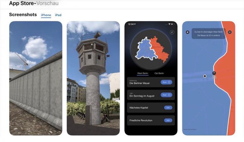Screenshot der MauAR-App