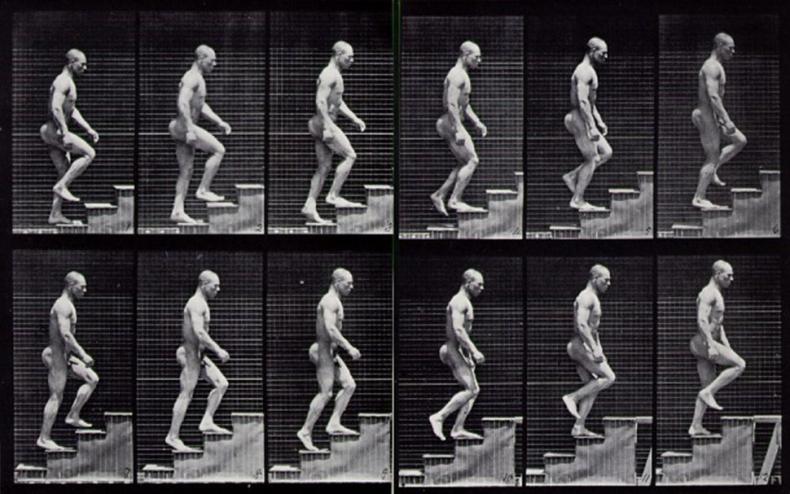 Abb. 2: Eadweard Muybridge: Man ascending stairs. 1884-85.